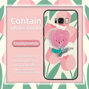 Dirt-resistant glisten Phone Case For Samsung Galaxy S8 Plus/S8+/SM-G9550 Fashion Design drift sand Skin feel silicone Back Cover TPU Cartoon Anti-knock Waterproof Durable Glitter