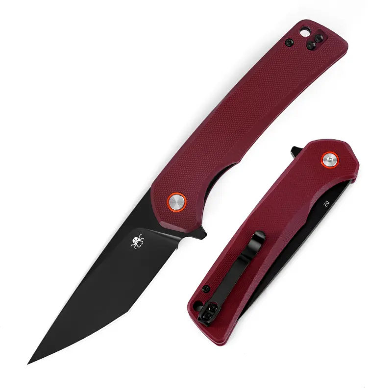 KLAKEN J147-VIREX EDC Folding Pocket Knife - Steel D2 Blade, G10 Handle, Durable Outdoor Tool, Outdoor Practical Tool