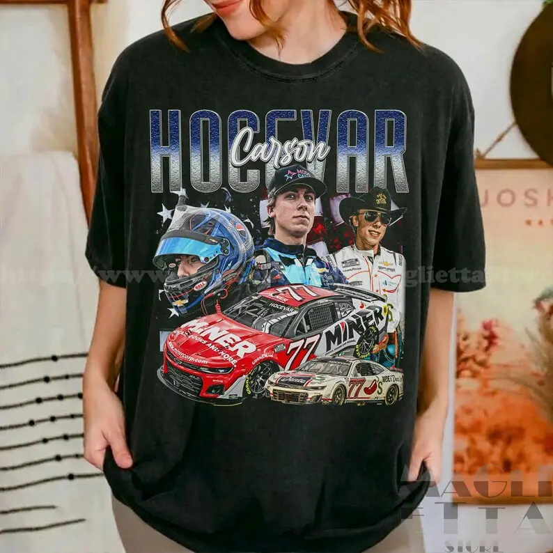 Comfort Colors Carson Hocevar Racing Shirt, Retro 90s Bootleg NASCAR Style Tee, Vintage 77 Race Car Graphic Tshirt, Funny Motorsports Fan Gift,Driver Merch