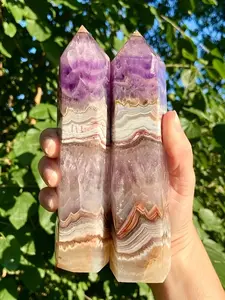 Unique Amethyst Agate Tower, Natural Stone Decorations, Crystal Decorative Stones, Crystal Carvings, Ideal for Home Decor, and a Distinctive Gift for Holiday