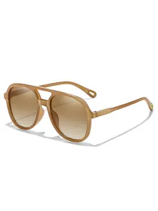 Vintage Aviator Sun Protective Lightweight Durable Sunglasses for Women & Men, Uv400 Protection, PC Frame, Casual Style, All-Season Eyewear, Ideal for Daily Wear