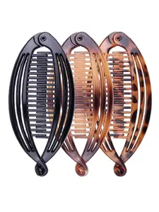 Women's Leopard Print Hair Clip Set, Hair Claw, 3pcs Stylish Design, Perfect for Daily Use, Daily Wear & Special Occasions, Durable Quality Material