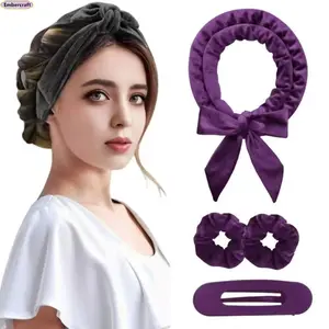 No Heat Bow Headband Curling Reel, Lazy Big Wave Sleeping Hair Curling Artifact