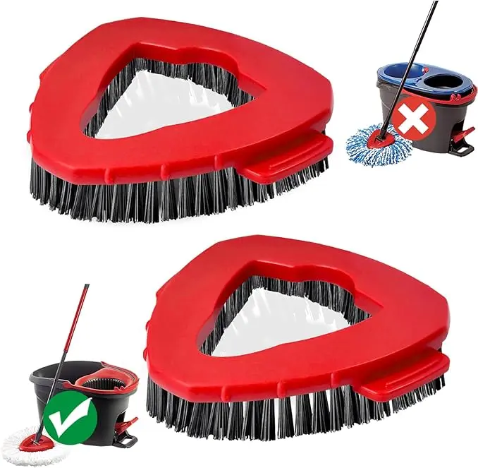 O Cedar Spin Mop Scrub Brush 2 Pcs Hard Bristle Cleaning Brush for Bathroom, Kitchen, Tub & Tile EasyWring 1-Tank System