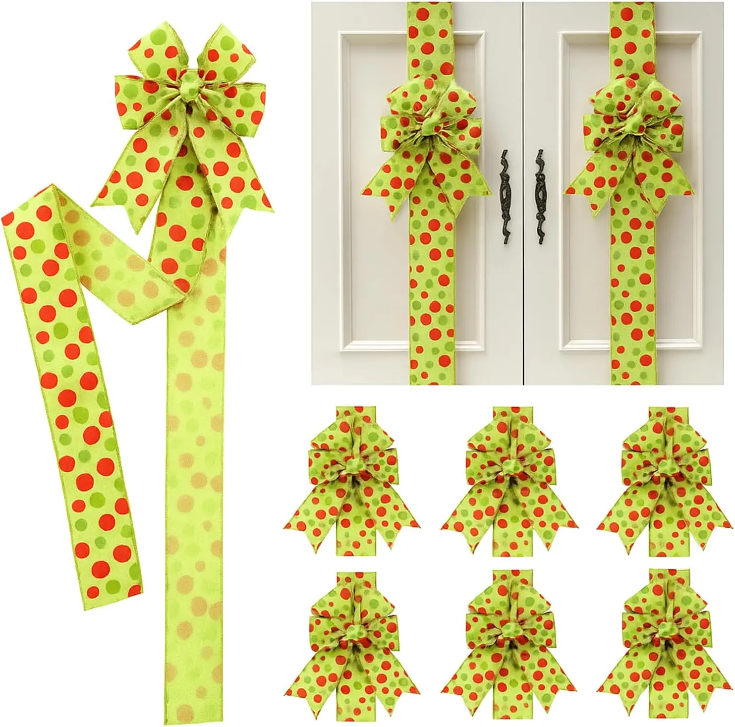Christmas Cabinet Door Bows Large Xmas Ribbons Cabinet Door Windows Bows for Christmas Festive Party Cabinets Furniture Kitchen Decorations