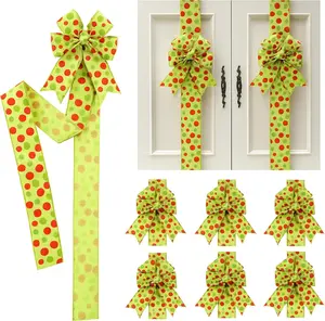 Christmas Cabinet Door Bows Large Xmas Ribbons Cabinet Door Windows Bows for Christmas Festive Party Cabinets Furniture Kitchen Decorations