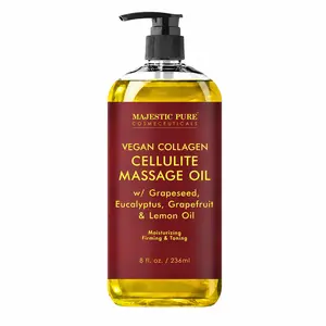 Vegan Collagen Cellulite Massage Oil with Eucalyptus Oil | 8 fl oz