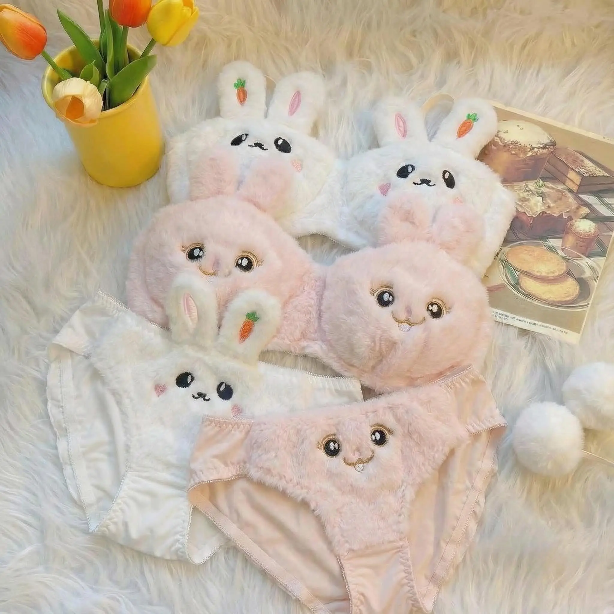 Sexy Lingerie Kawaii Plush Bra & Panty Set Warm Soft Bunny Bear Kitty Cozy  Underwear for Winter Nights Holiday Gifts Romantic Couple Moments  Valentine's sneaky lingerie lingerie party - TikTok Shop
