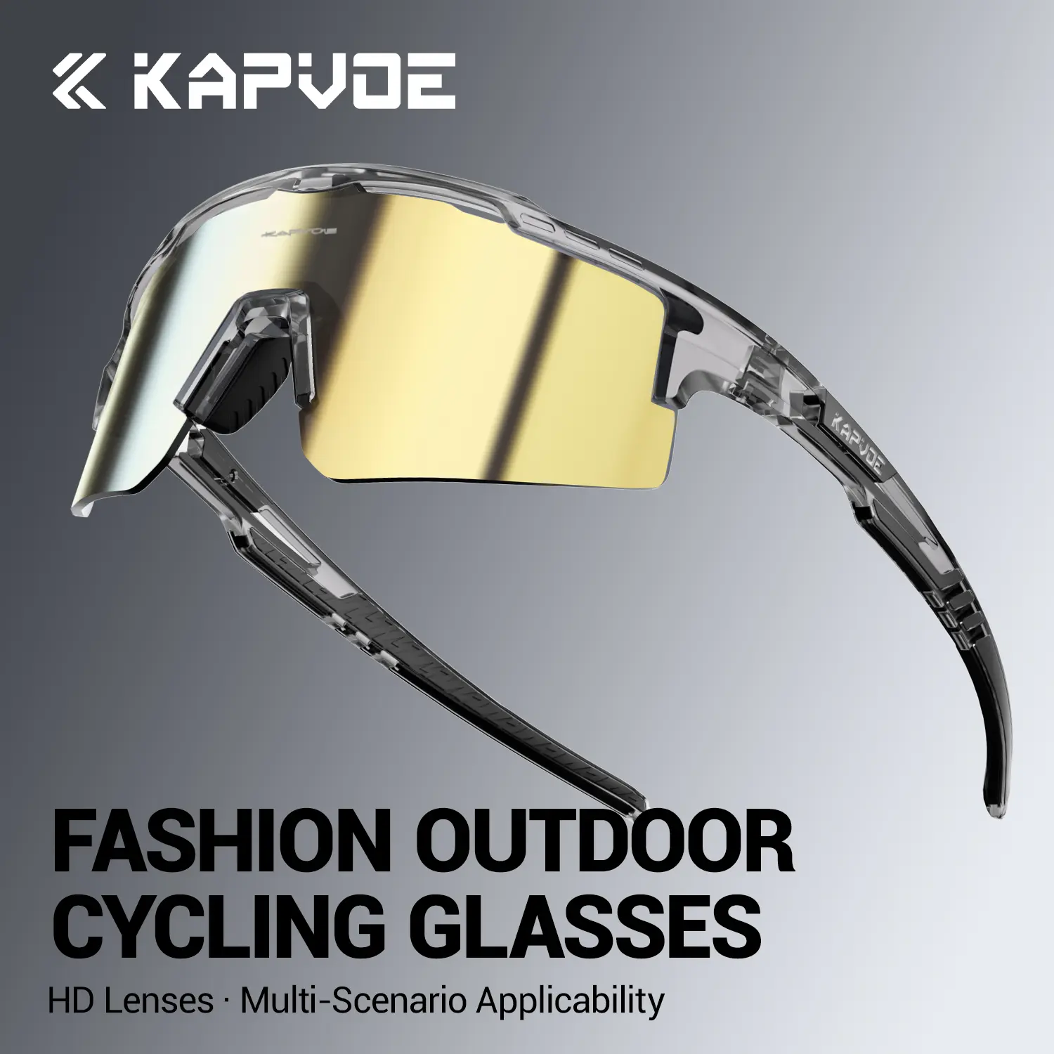 KAPVOE UV400 Wraparound Eyewear - MTB Mountain Bike Cycling Glasses, Sport Goggles Frame Hugs the Face, Casual & Modern Sports Eyewear, Sunglasses for Women