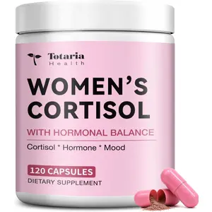 Women's Cortisol with Hormonal Balance | Stress Relief - Ashwagandha, L-Theanine, Magnesium, Myo-Inositol, Mood, Focus & Sleep Support, PMS* 120 Ct.