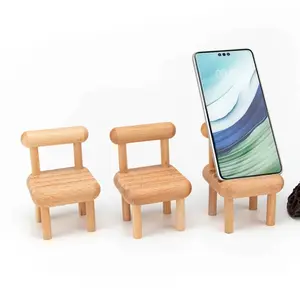 2Pcs Mini Telephone Stand Hand Carved Home Decor, Unique Desk Organizer, Perfect Gift for Office & Living Room, Durable Design