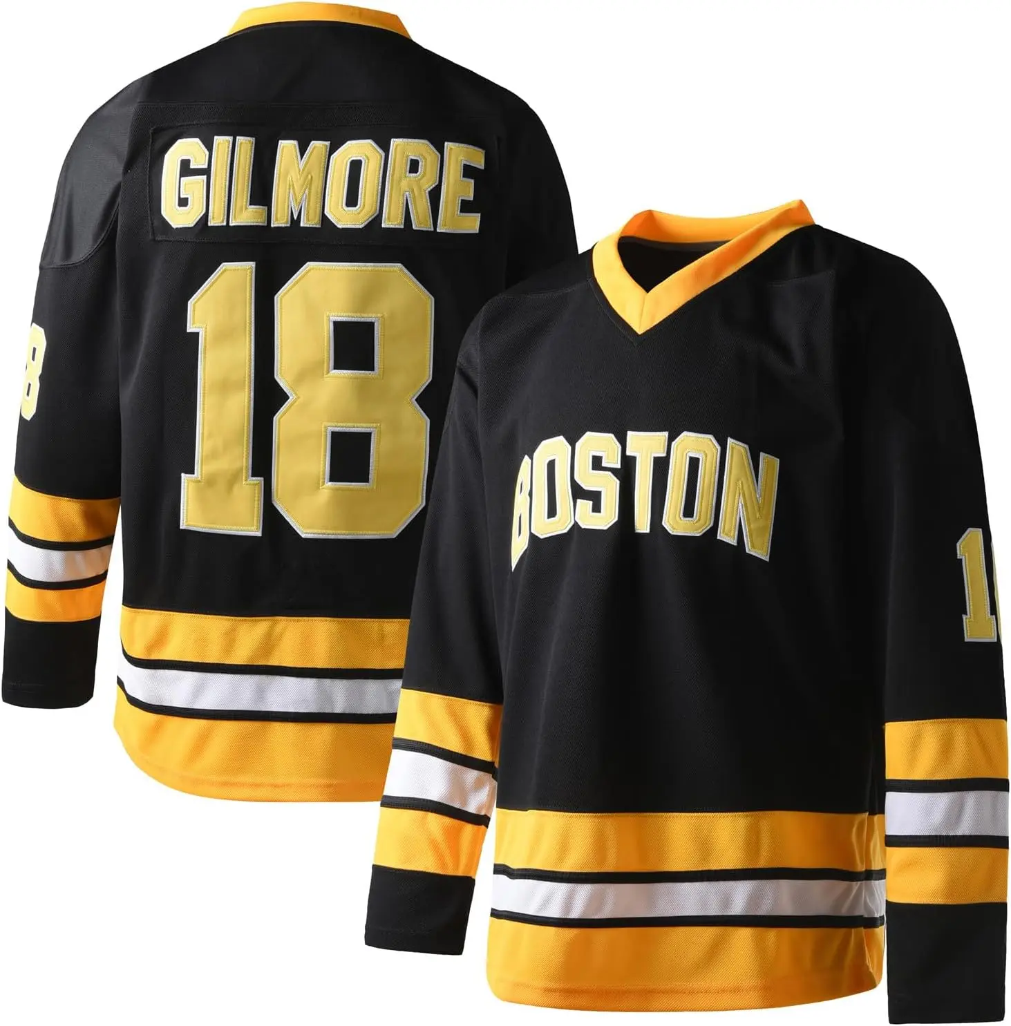 Happy Gilmore 18 Hockey Jersey for Men Authentic 90s Movie Cosplay Costume | Boston Adam Sandler 1996 90S Hip Hop Clothing for Party Gift for Halloween