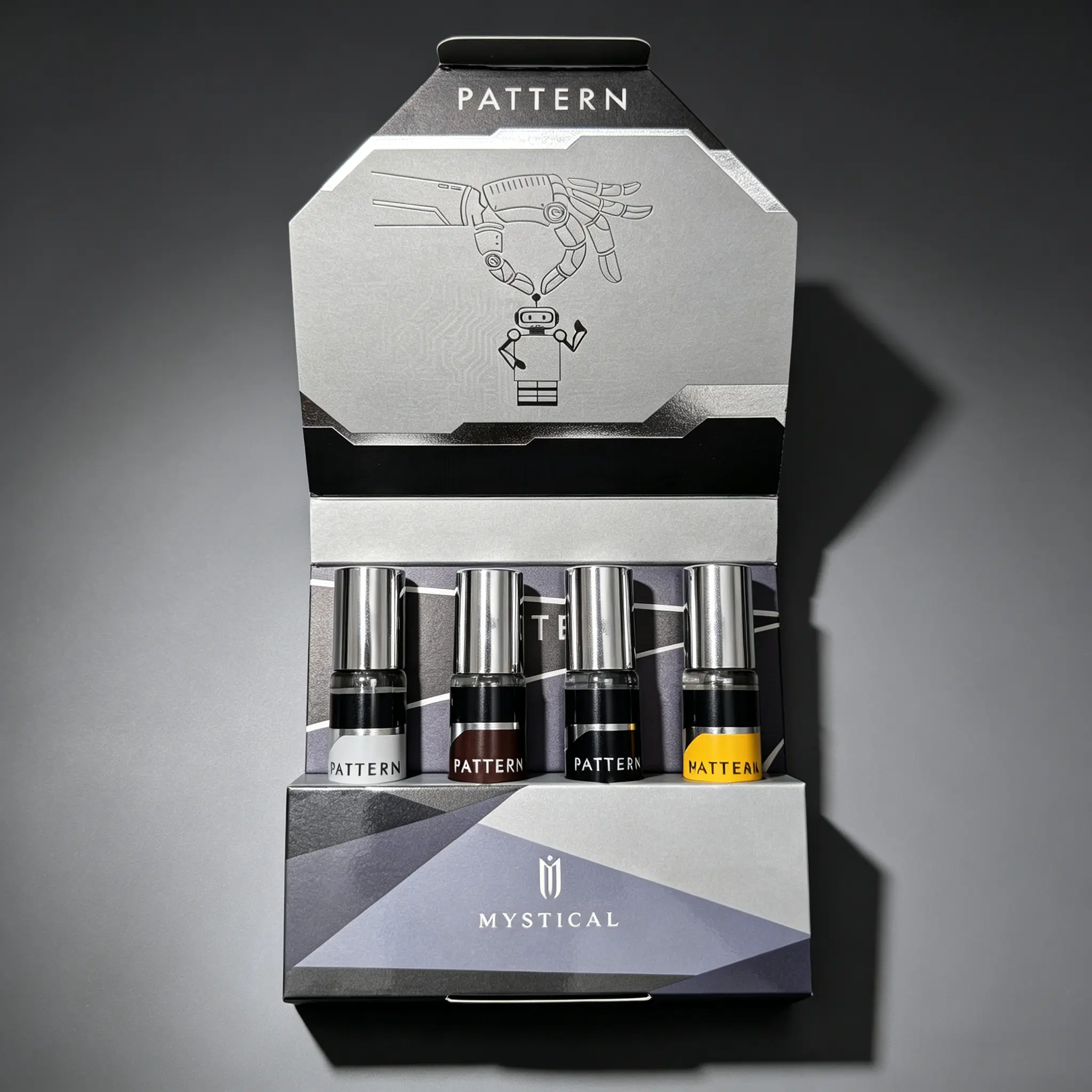 Men's 4-Piece Mystical Luxury Eau de Toilette Gift Set - Long-Lasting Scent Collection with Black & Gold Packaging for Him