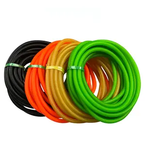 1/3/5 Meter 3070 High Elasticity Rubber Tube, Plain Black Fluorescent Green Orange Colors Rubber Band for Outdoor Sports