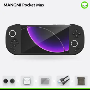 MANGMI Pocket Max【Ready to Use】Handheld Console SD865【Buy 1 Get 1 Micro-Switch Module Set + 1 Volvet Pouch + 1 Wired Earphone + 1 Screen Protector + 1 Type-C Charging Cable】7-inch AMOLED 1920 x 1080 8000mAh Android 13 Gift Package