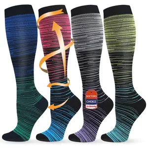 ISUNIE Compression Socks for Men & Women – 4 Pairs, Best for Circulation, Soft & Breathable, Ultimate Holiday Comfort