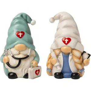 4.7" Nurse Gnome Figurines Decor, Nurse Day for Nurse Docr, Hospital Office Desk Decorations
