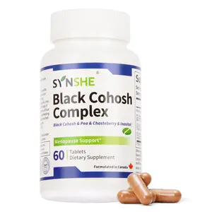 SYNSHE Black Cohosh Complex - Menopause Relief Supplement with Inositol, Natural Hot Flashes & Hormone Balance Support for Women, Formulated in Canada