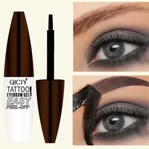Easy Peel-Off Eyebrow Gel – Waterproof & Sweatproof, Long-Lasting Tint in Black or Brown, Medium Coverage, Suitable for All Skin Types