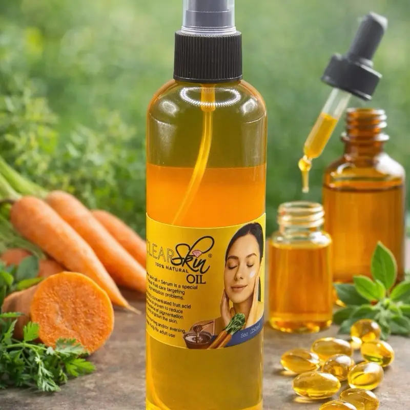 Clear Skin Oil Carrot – Vitamin A & E Serum (100% Natural Glow Oil)