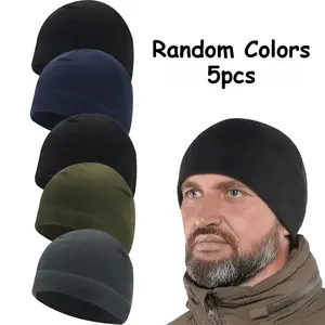 Christmas Gift - 5-Pack Men's Winter Balaclava Hat, Breathable Full Head Cover for Cycling & Skiing, Stretchable & Machine Washable Multifunctional Sports Hood, Multifunctional Skull Caps