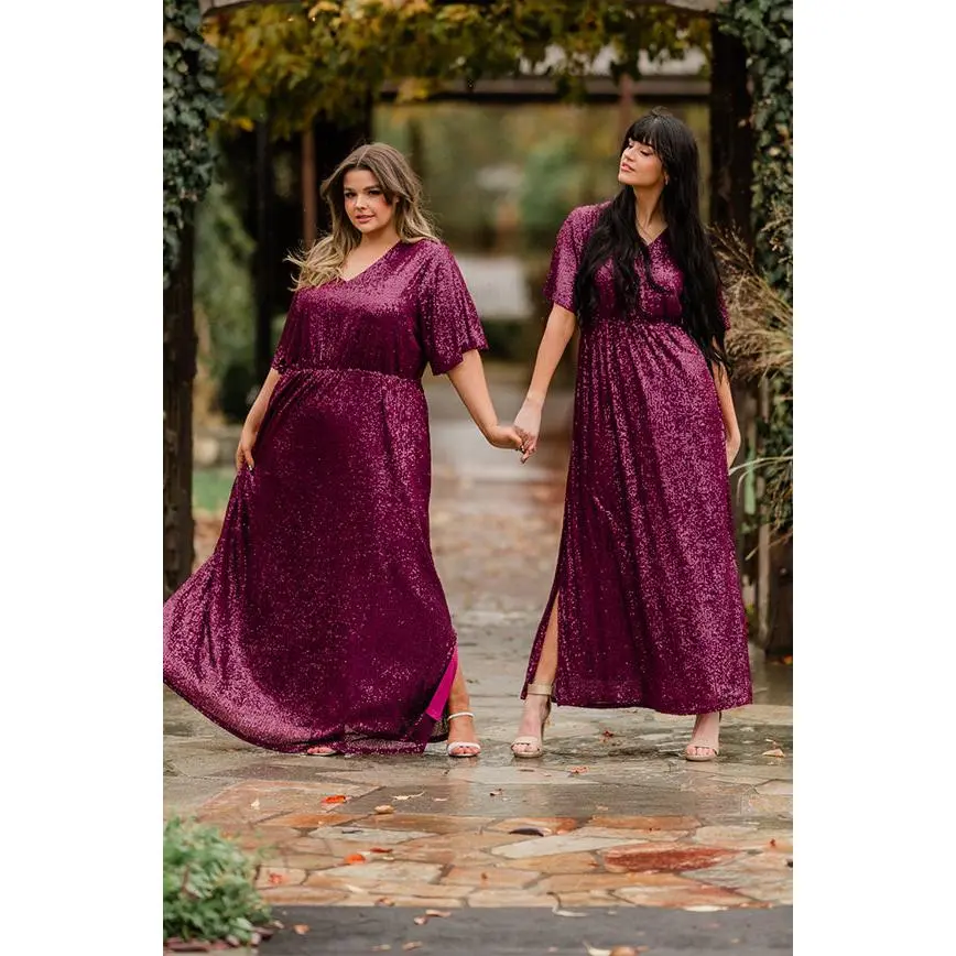 Daphne Twilight Purple Sequin Gown - DM Exclusive - Maternity Friendly - Restocked - FINAL SALE