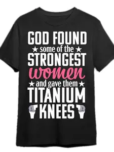 Knee Replacement Humor Strongest Surgery Recovery Gift T-Shirt 336503 Humorous Men'S Short Sleeve Graphic T-Shirt Collection Black PR, Pure Men'S Clothing, Plus Size