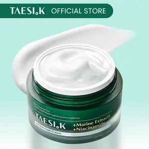 [TAESI.K Official] Marine Glow Cream, Radiance Moisturizer with Marine Complex & Niacinamide, Lightweight Moisture Barrier and Glow Finish for Dry & Combination Skin, Korean Skin Care (1.69 Fl Oz / 50ml)