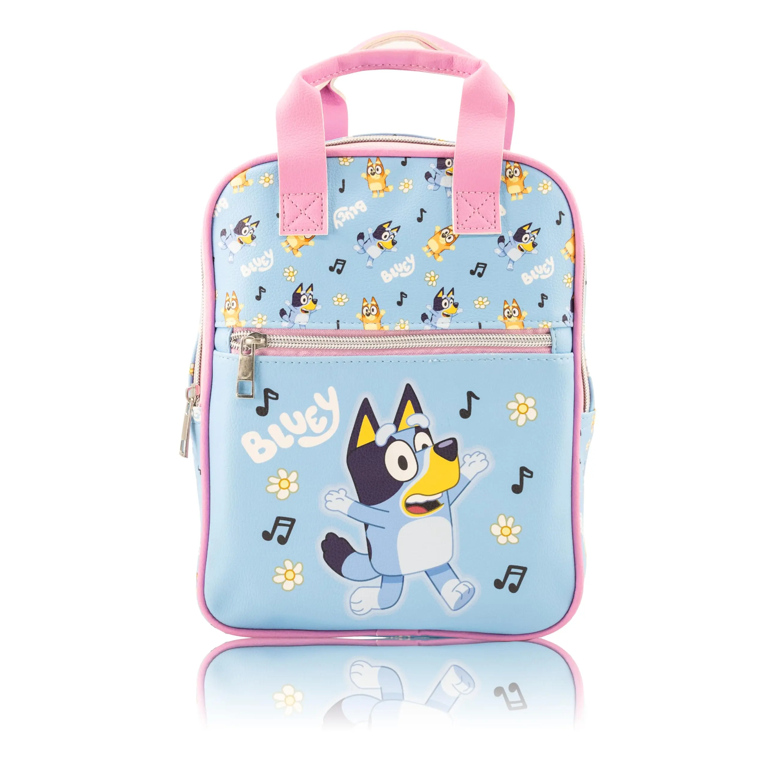 Fast Forward Sitch, Hello Kitty or Bluey Mini Backpack | 10" PU Leather Bluey Backpack Purse Kawaii Backpack Funny Bag