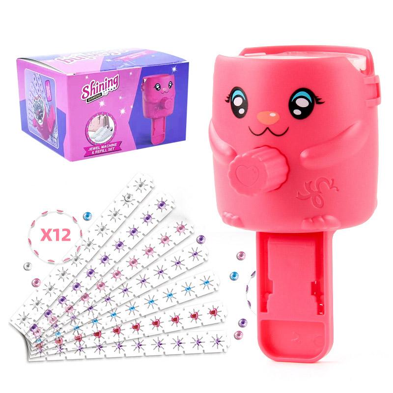 Hair Gem Stamper Kit – DIY sparkling hair styling tool | 120 rhinestones | Hair styling tool | Hair styling tool with reusable shiny gems; Christmas and birthday gifts, toys for girls