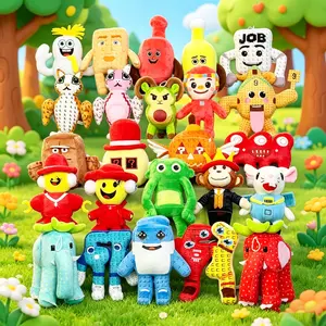 Steal a Brainrot jandel Plush Toy, 24+ Styles Cartoon Character Stuffed Doll, Soft Fluffy Collectible Plushie Pillow for Kids & Fans, Perfect Gift for Birthday & Themed Parties