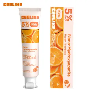 CEELIKE Orange Flavor Kids Toothpaste | Gentle Formula, Protects Teeth Health, Fluoride-Free and Safe