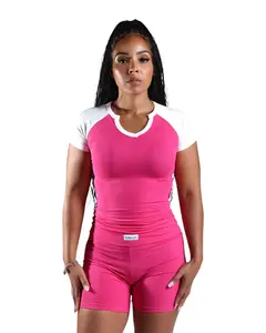 Fold Over Short Set (Pink)