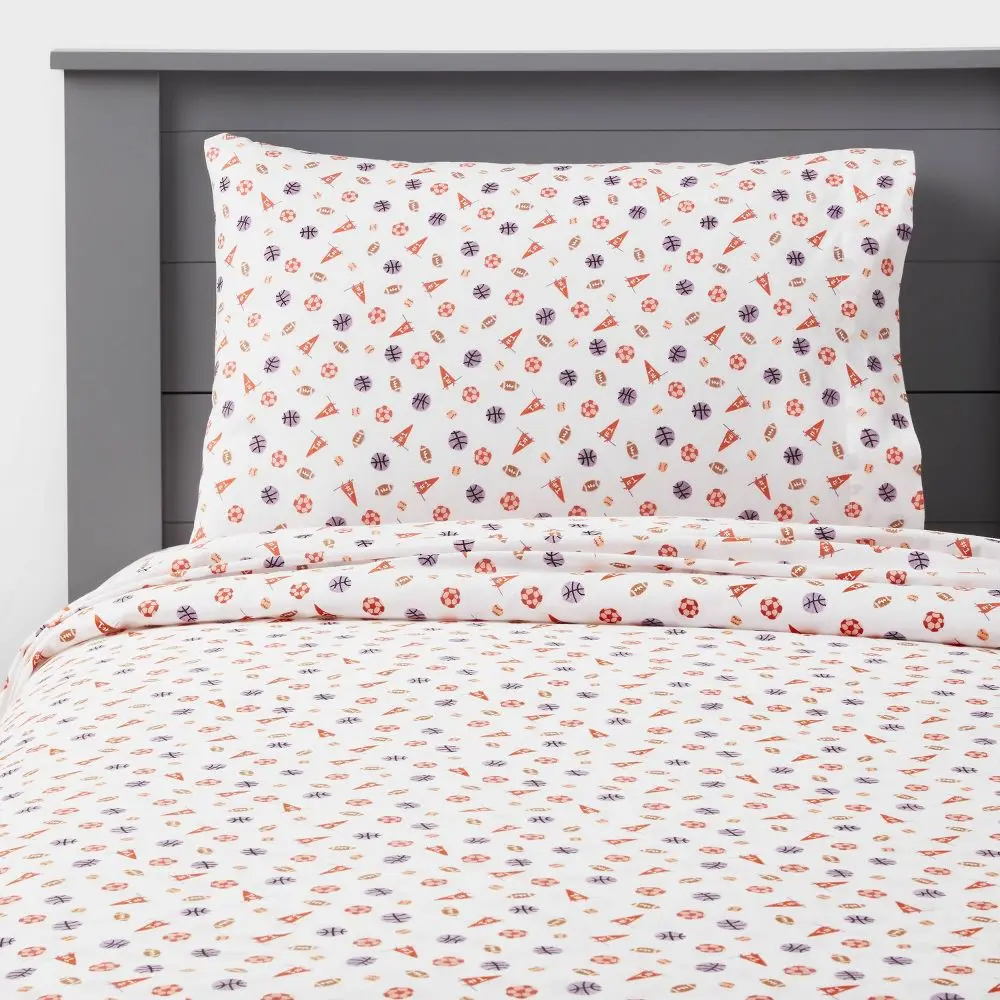 Full Girl Sport Kids' Cotton Sheet Set - Pillowfort