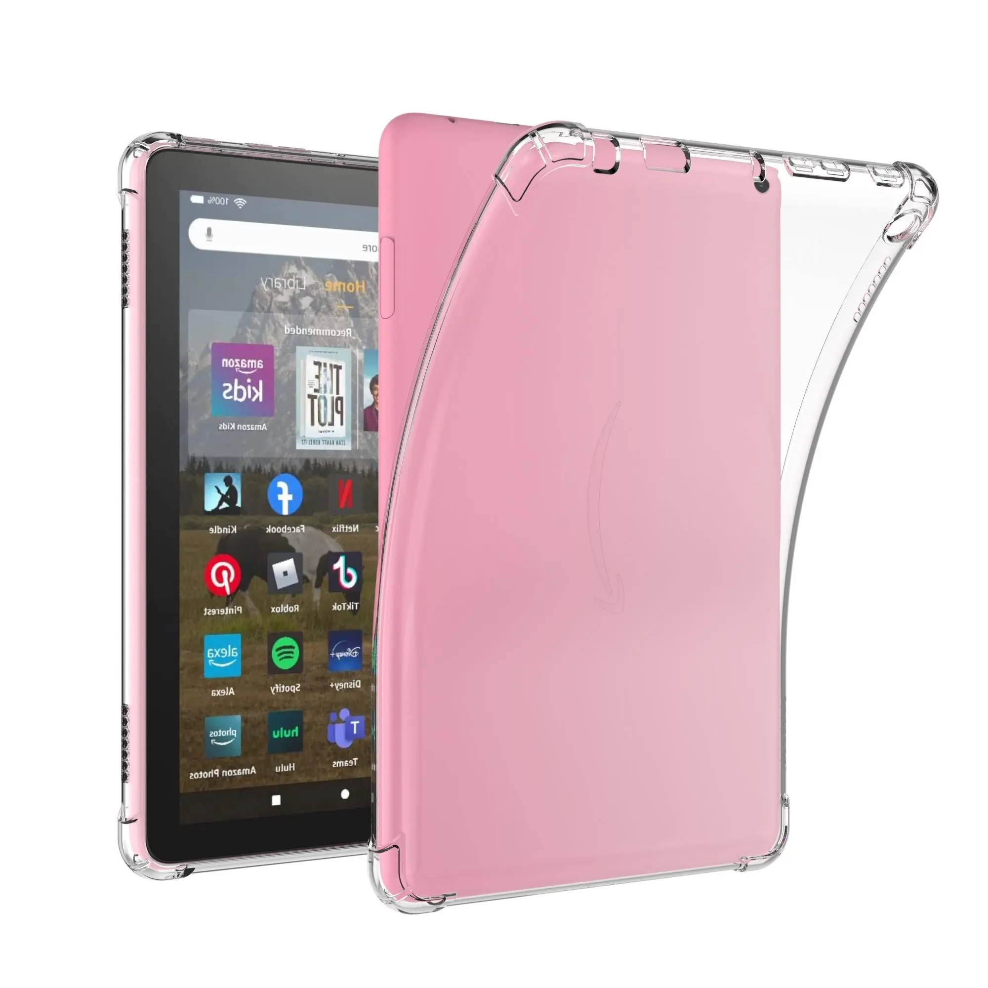 Clear Tablet Case, TPU Transparent Tablet Protective Cover, Tablet Casing, 1 Count Ultra Clear Soft Tablet Protector for 8 Inch Kindle Fire HD 8 & Fire HD 8Plus Protection, Transparent Back Cover, Tablet Covers, Tablet Accessories