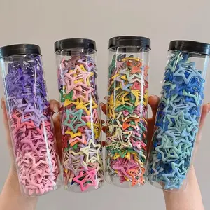 30pcs/50pcs/62pcs Y2K Star Hair Clips, Colorful Hollow-Out Cartoon Five Pointed Metal Barrettes Cute Women's Headwear for Daily Wear and Back-to-School Season, Fashion Clips, Hair Accessories, Hollowout Design, Playful Style