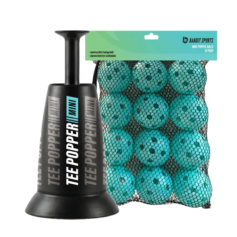 Mini Tee Popper Bundle - Baseball Training Equipment Pack with Balls Mini Tee Popper Bundle - Baseball Training Equipment Pack with Balls