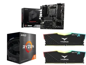 Motherboard CPU Memory Combo -  MSI PRO B550M-VC WIFI Bundle with  AMD Ryzen 5 5500  and Team Group TF3D416G3200HC16FDC01