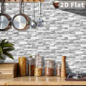 Striped Marble Peel and Stick Backsplash, Waterproof Decorative Square Tile Stickers, DIY Easy to Install, Luxury Look for Kitchen Bathroom Home, 12/24/48 Sheets