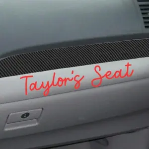 Girlfriends Name Seat Sticker for Car, Custom Name Decal, Relationship Sticker, Gift for Her, Gift for Him, Couples Gift