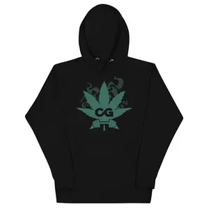 Chronic Hoodie Leaf Logo w/Smoke Green