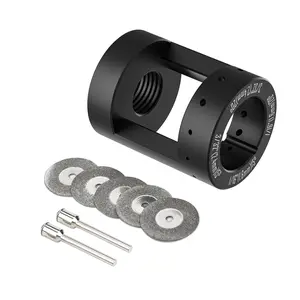3mirrors ALUMINUM Tungsten Electrode Sharpener Grinder Head TIG Welding Tool with Cut-Off Slot Multi-Angle & Offsets, 5X 25mm Double Diamond Wheels, 2X Connecting Rods