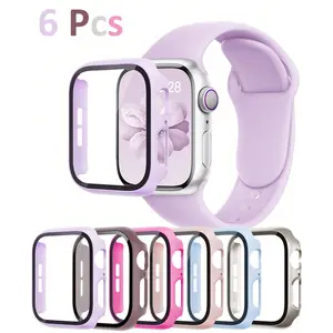 6-Piece Matte-Finish Integrated Protective Case Set for Apple Watch (40–49mm) Watch Protector. Sporty & Casual Style | Shockproof & Scratch-Resistant | 2-in-1 Design. Compatible with Apple Watch Ultra / Series 11–4 / SE.