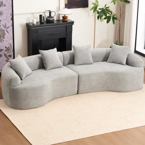 Grey+4 Seat+Chenille,Foam