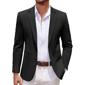 COOFANDY Men's Casual Knit Blazer Two Button Lightweight Sport Coats Suit Jacket