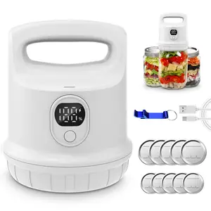 Automatic Electric Mason Jar Vacuum Sealer,Jar Vacuum Sealer for Wide and Regular Mouth Mason Jars with Ergonomic Handle,Cordless Vacuum Sealing Machine Outdoorfun Kitchen Appliances TikTokShopBacktoSchool Portable Smart