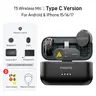 Maono T5 Adjustable Wireless Magnetic Clip-On Lapel Lavalier Microphone - Chargeable ABS Gaming Streaming Mic with Noise Reduction, Magnetic Charging, Hands-Free Recording for PC, iPhone, Type-C Android Smartphones (Includes Audios Bag)