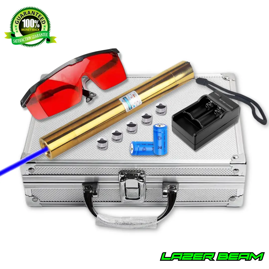 Gold Plated Pet Laser Pointer + Accessories | Cat Dog Training Toy