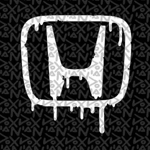 Honda Logo Dripping Vinyl Sticker - Waterproof and Fade Resistant