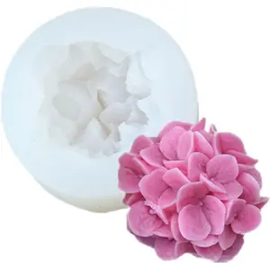 Hydrangea Flower Silicone Mold for Candle Soap Fondant Chocolate Candy Cake Decorating Resin Clay Baking Pastry Tools